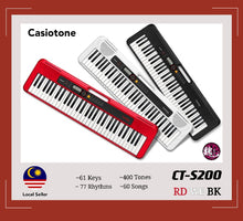 Load image into Gallery viewer, Casio CT-S200 61-Keys Casiotone Keyboard Beginner ™ 卡西欧键盘电子琴初学61键 CT-S200