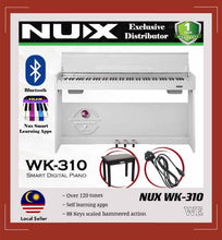 Load image into Gallery viewer, NUX WK-310 88-Keys Hammer Action Digital Piano Professional White ™ 电子钢琴88键重锤 白色 NUX WK310