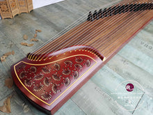 Load image into Gallery viewer, Wooden Fan Guzheng Full Size Quality Zither ™ 古筝 老红木扇图 正品
