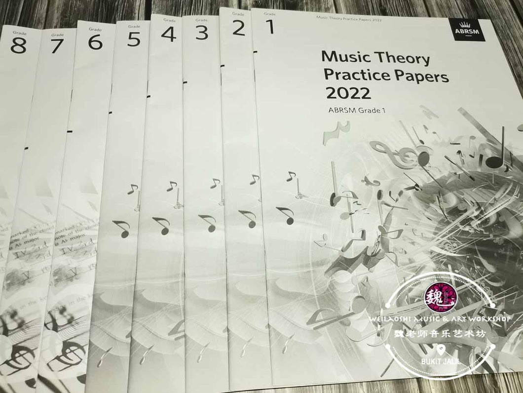 ABRSM Music Theory Practice Papers 2022 Grade 1-Grade 8