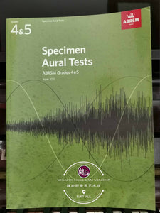 ABRSM Specimen Aural Tests Grade 4 & 5 Book Only