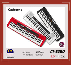 Casio CT-S200 61-Keys Casiotone Keyboard Beginner ™ 卡西欧键盘电子琴初学61键 CT-S200