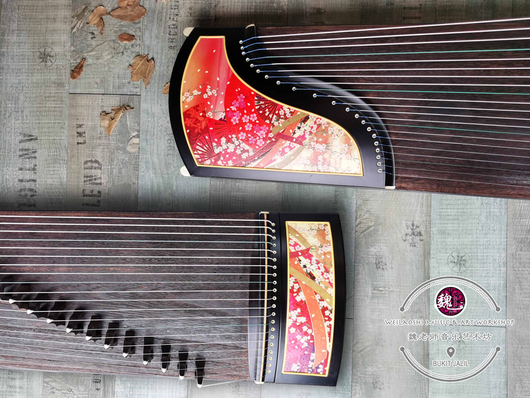 Safflower Guzheng Full Size Quality Zither ™ 古筝 和式红花 正品