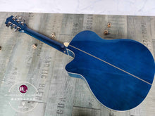 Load image into Gallery viewer, Ballad Wood Acoustic Guitar Blue ™ 民谣加电箱木吉他 蓝色
